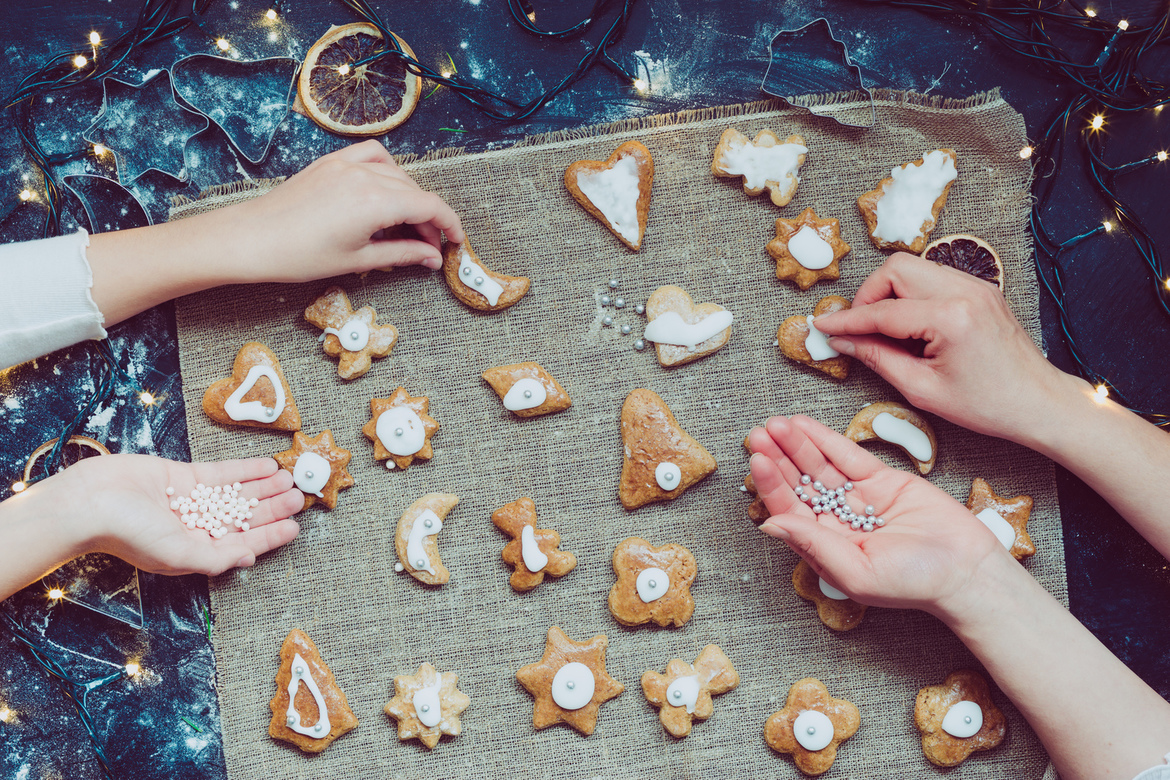 Des pains d'épices aux motifs de Noël