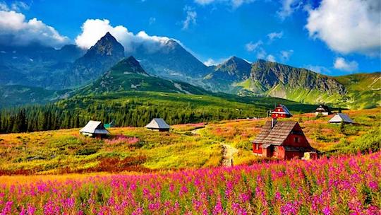 Les villages de charmes dans la montagne