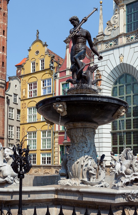 Fontaine de Neptun à Gdansk