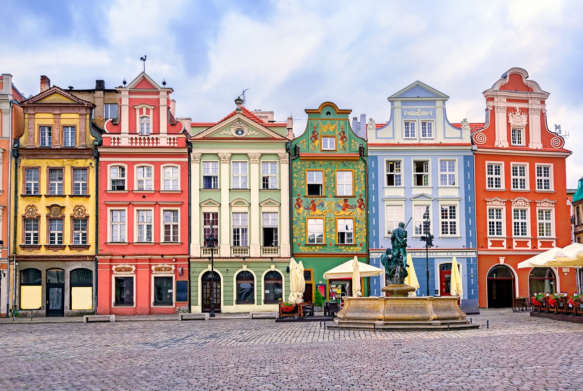 maisons colorées de Poznan