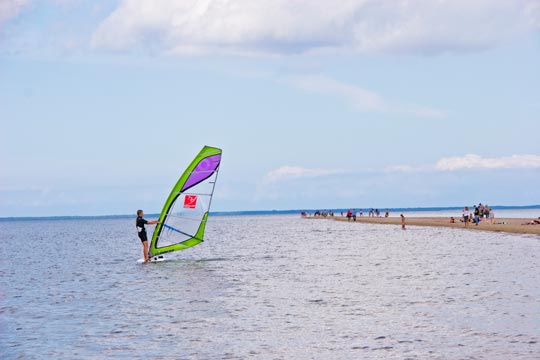 Faire de la planche à voile dans la Poméranie